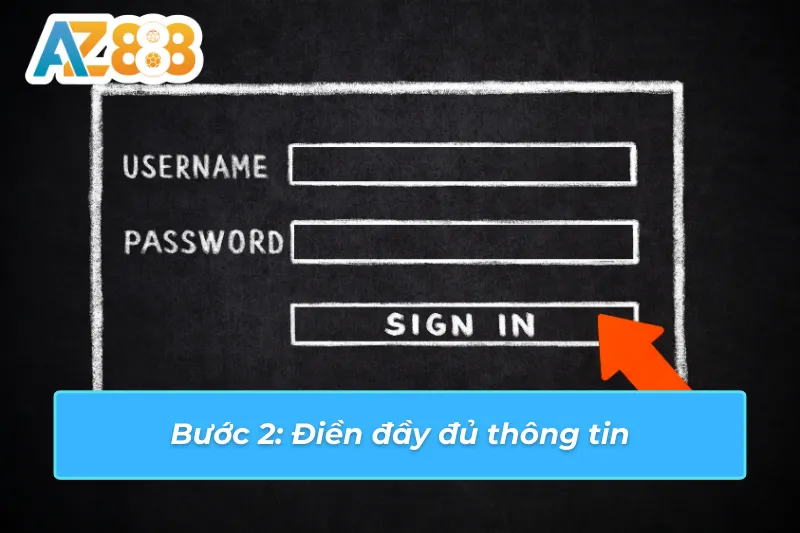 Thông tin được yêu cầu khi thực hiện đăng ký AZ888