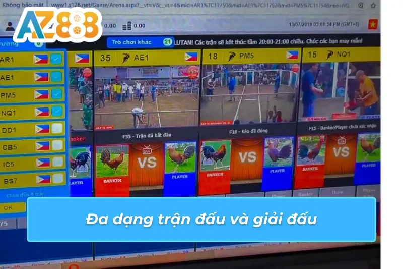 Đá Gà AZ888: Cá Cược Tại Trường Gà Trực Tuyến Chất Lượng 4 Cơ hội đá gà AZ888 đa dạng với nhiều giải đấu