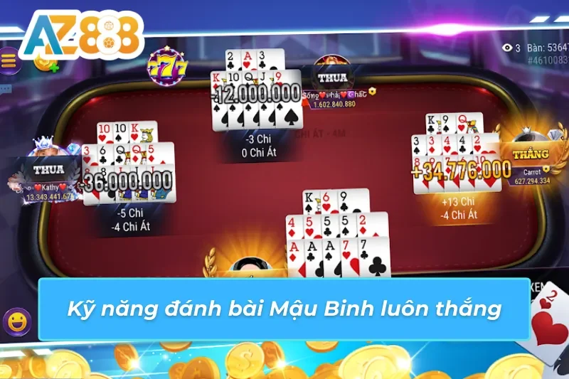 Mậu Binh - Game Trực Tuyến Hấp Dẫn, Dễ Chơi #1 Tại AZ888 5 Kỹ năng đánh bài Mậu Binh AZ888 luôn thắng