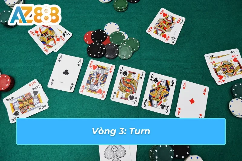 Poker AZ888 với vòng Turn căng thẳng